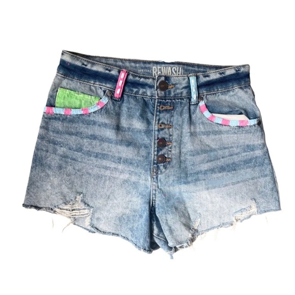 Women’s Custom Handpainted Powerpuff Girls Rewash LA Denim Shorts | Size 5 - Picture 2 of 2